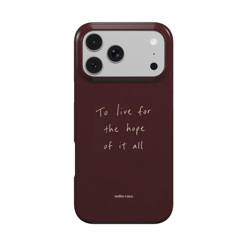 Tough Phone Case - To Live (oxblood)