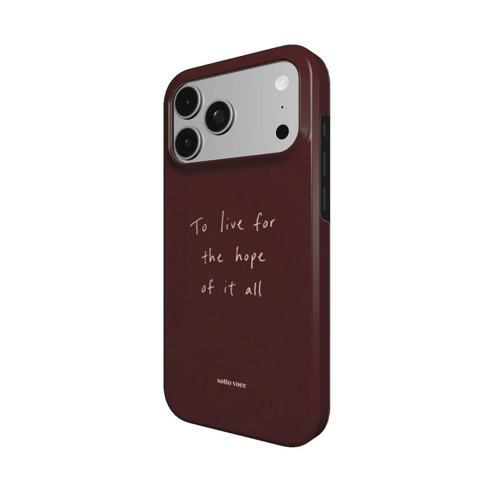 Tough Phone Case - To Live (oxblood)