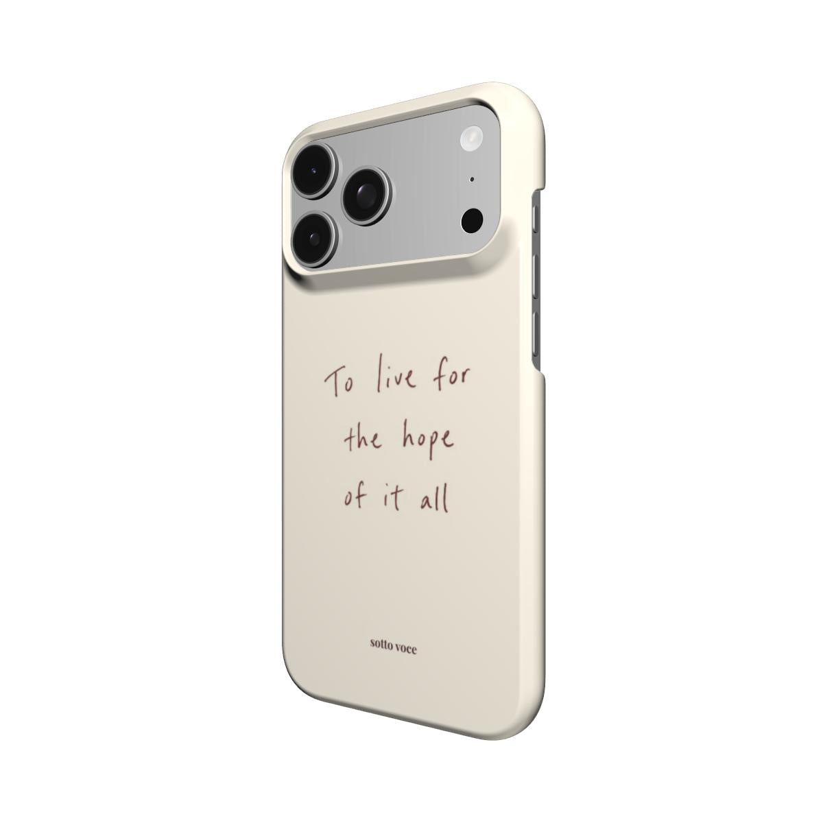 Snap Phone Case - To Live (cream)